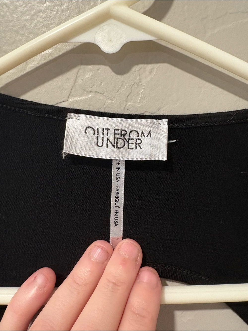Out From Under Black Long Sleeve Open Back Bodysuit - Picture 3 of 8